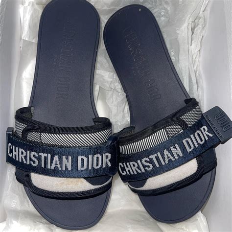 grey dior slides|christian dior slides navy blue.